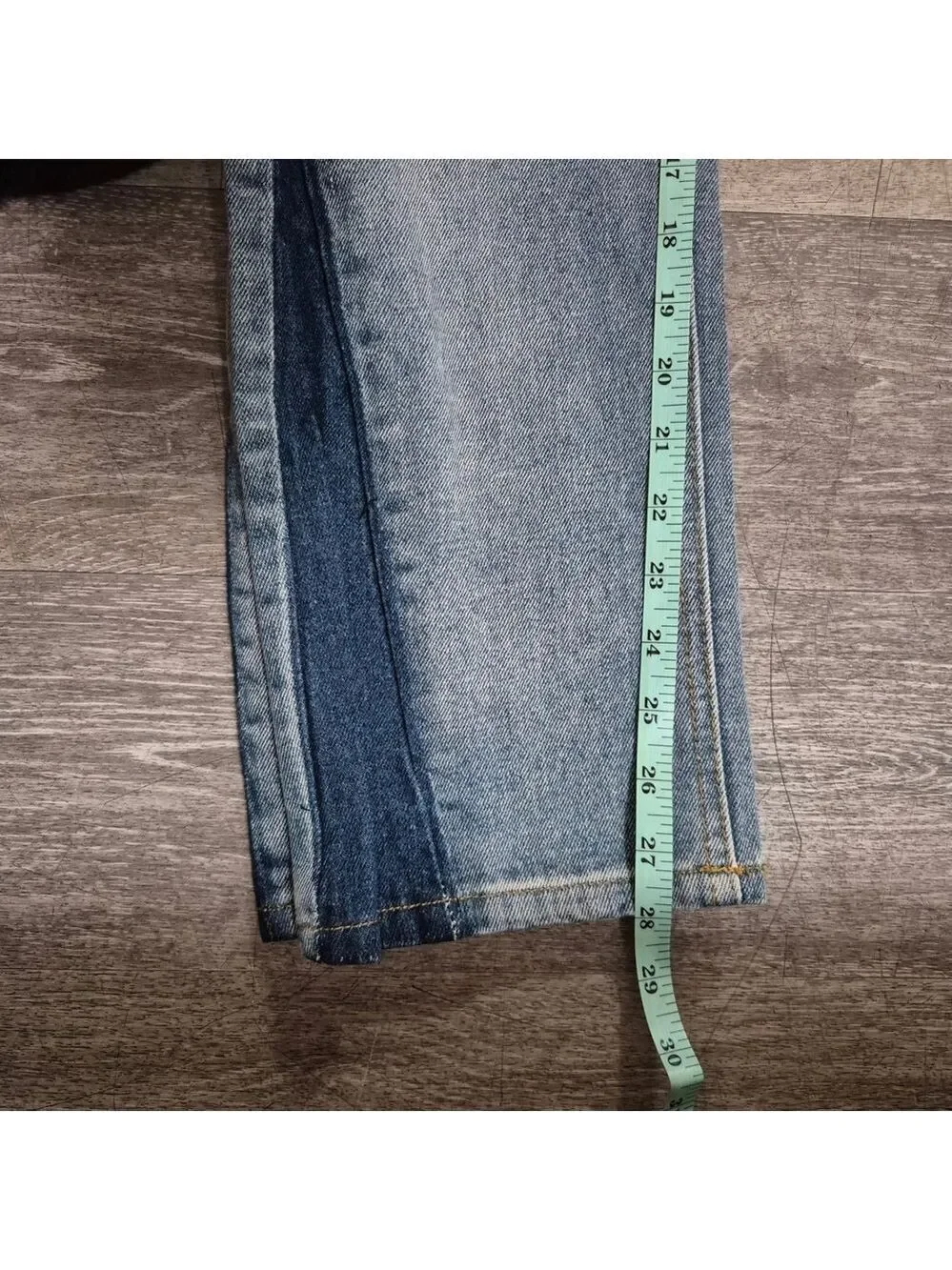 POL Jeans Women's Size 24 Light Wash Denim Two Tone Straight Leg Jeans - Picture 8 of 10